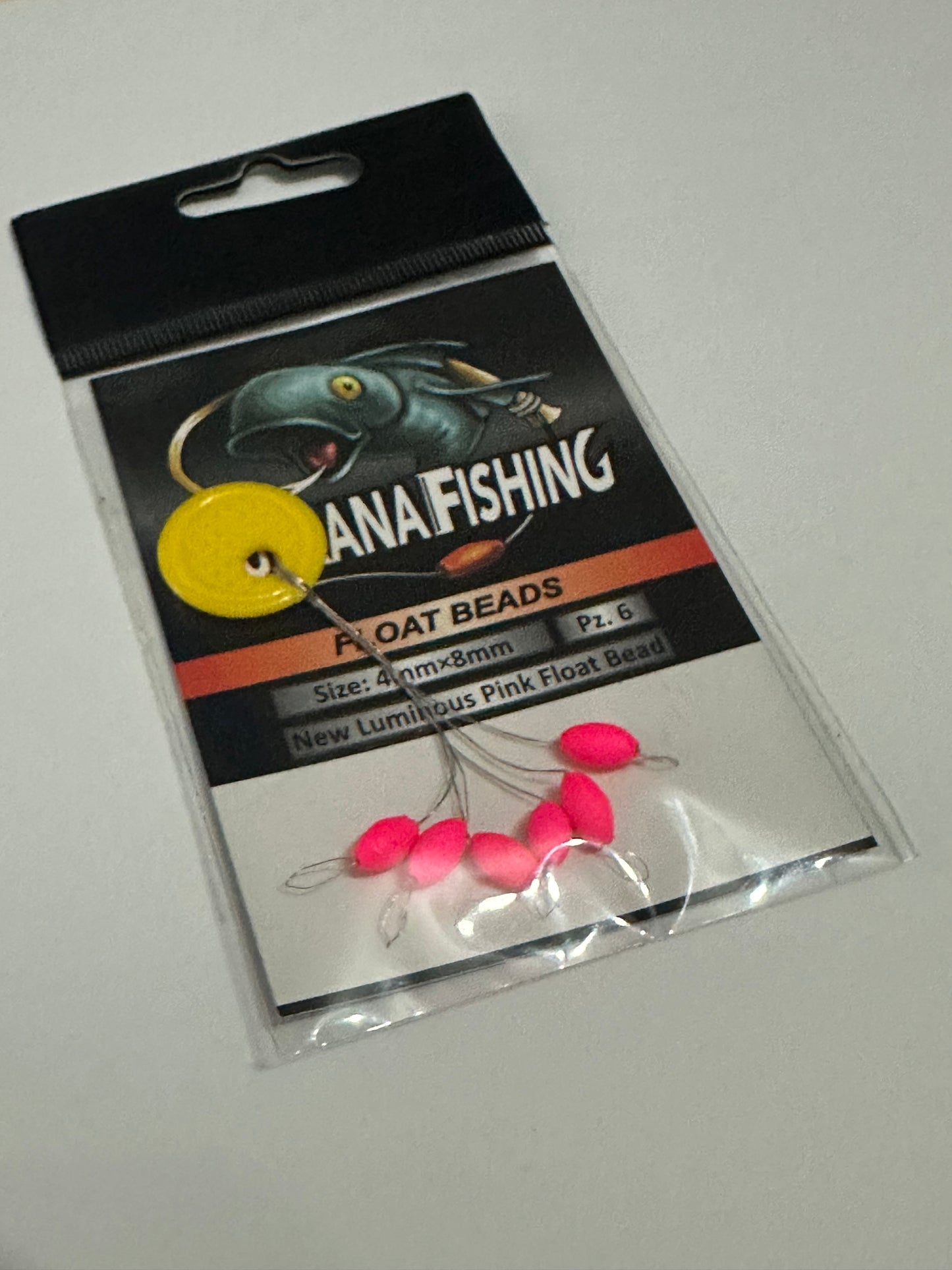 Perlas Flotantes/ Boyas Rosa Luz 4x8mm para hilo fino (máximo 0.20mm)